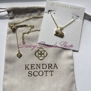 ✨‎  Kendra Scott Ice Skate Gold Short Pendant Necklace New ✨